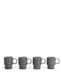 Alternative view of Coffee & More Espressomuki harmaa, 4 kpl