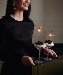 Hanna pitkä lautanen, musta - Image 5