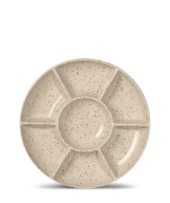 Ditte tarjoilulautanen, beige/punainen