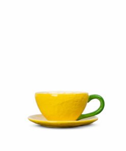 Kuppi ja lautanen Lemon