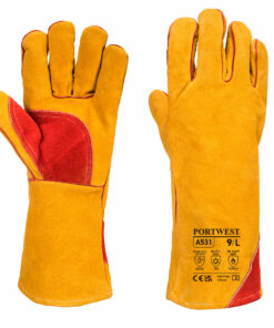 Uudistettu vuorellinen hitsauskäsine