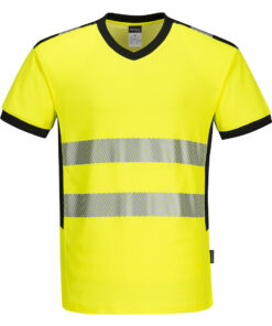 Alternative view of PW3 Hi-Vis V-kaulus T-paita